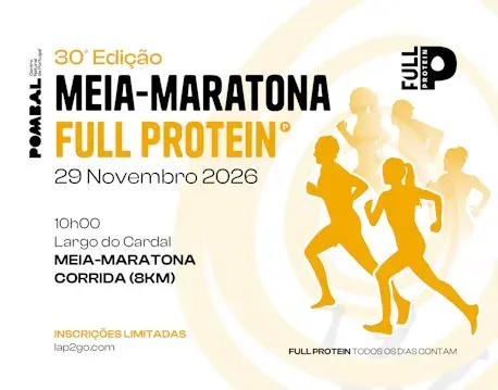 Cartaz de Meia Maratona de Pombal Full Protein 2026