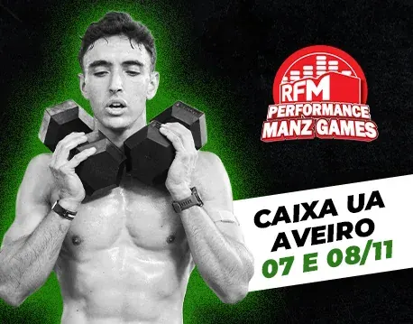 Cartaz de RFM Performance MANZ Games – Aveiro 2026